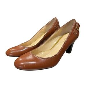 Vtg Lauren Ralph Lauren Polo Tan Kidskin Leather Salma Pumps  6B  NIB  Deadstock